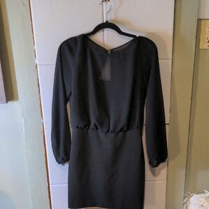 Banana Republic Size 2 Black Long Sleeve Cocktail Dress
